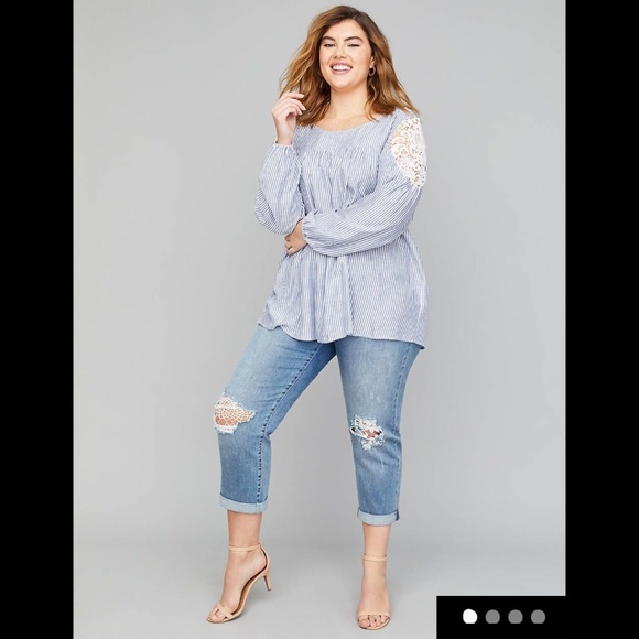 Lane Bryant Denim - Lane Bryant Girlfriend Crop Jeans 26